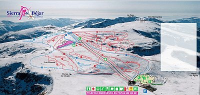 Sierra de Bejar - La Covatilla: схема склонов