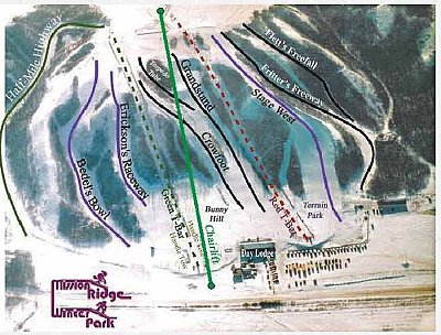 Mission Ridge, CA: схема склонов