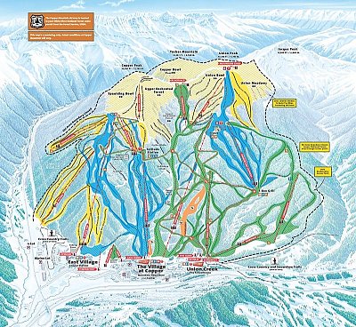 Copper Mountain: схема склонов