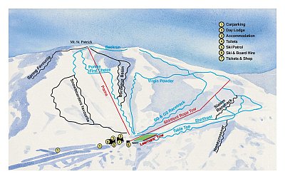 Горнолыжный курорт Hanmer Springs: схема склонов