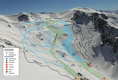 Ski resort Ohau: схема склонов