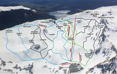 Ski resort Rainbow Valley: схема склонов