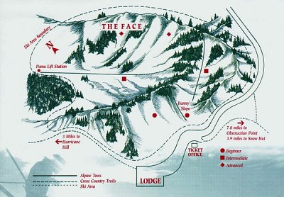 Hurricane Ridge: схема склонов