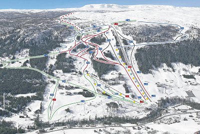 Ål Skisenter: схема склонов
