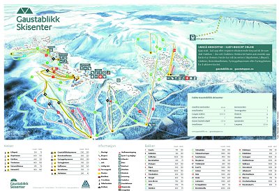 Ski resort Gaustablikk – Rjukan: схема склонов