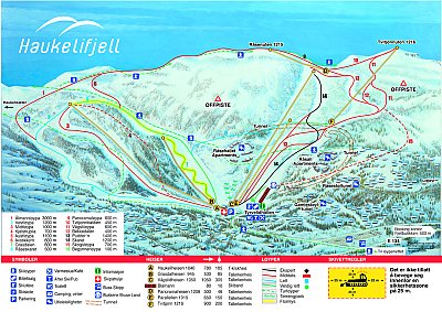 Горнолыжный курорт Haukelifjell Skisenter: схема склонов
