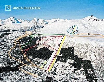 Ørsta Skisenter: схема склонов