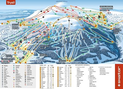 Trysil: схема склонов