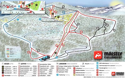 Målselv Fjellandsby: схема склонов