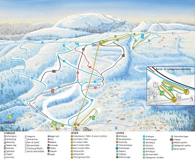 Ski resort Vrådal: схема склонов
