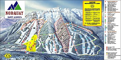 Banff - Mt. Norquay: схема склонов