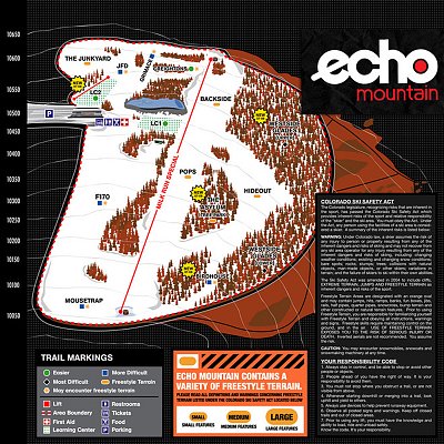 Echo Mountain: схема склонов