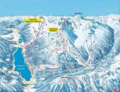 Belpiano (Schöneben)/Malga San Valentino (Haideralm): схема склонов
