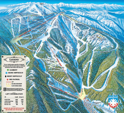 Montana Snowbowl: схема склонов
