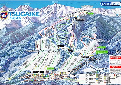 Tsugaike Kogen - Hakuba: схема склонов