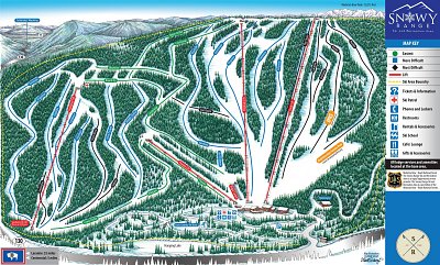Snowy Range: схема склонов