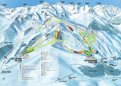 Peyragudes: схема склонов