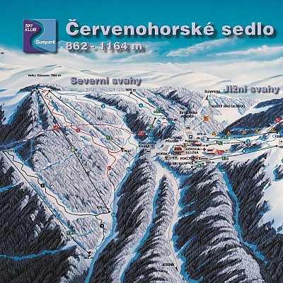 Cervenohorske Sedio-Sumperk: схема склонов