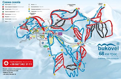 Bukovel: схема склонов