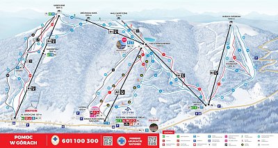 Ski resort Szczyrk Mountain Resort: схема склонов