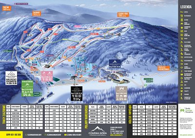 Ski resort Czarna Góra – Sienna: схема склонов