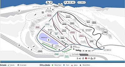 Ski resort Serra da Estrela: схема склонов