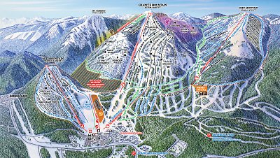 Red Mountain: схема склонов