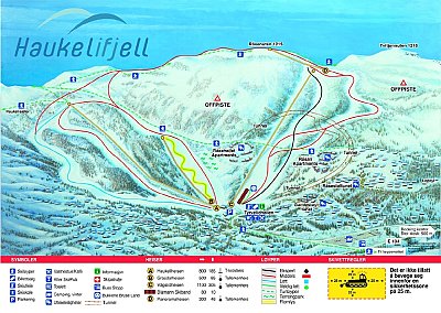 Haukelifjell Skisenter: схема склонов