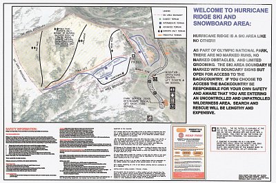 Hurricane Ridge: схема склонов