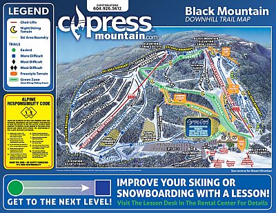 Cypress Mountain: схема склонов