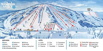 Nashoba Valley: схема склонов