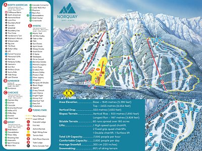 Banff - Mt. Norquay: схема склонов