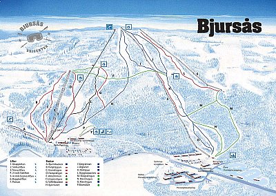 Bjursas SkiCenter: схема склонов