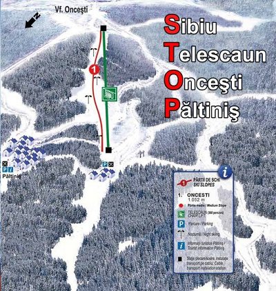Ski resort Păltiniș: схема склонов