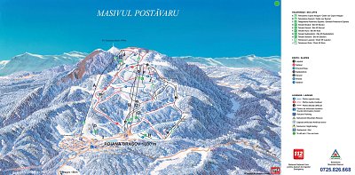 Ski resort Poiana Brașov: схема склонов