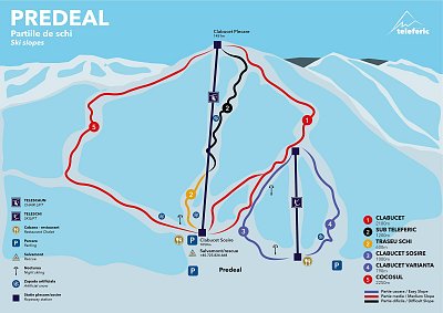 Ski resort Predeal: схема склонов