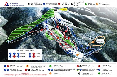 Ski resort Adzhigardak: схема склонов