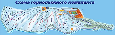 Горнолыжный курорт Кант (Нагорная): схема склонов