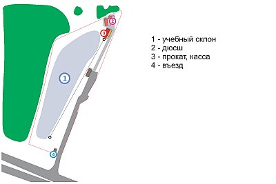 Горнолыжный курорт Северное Бутово: схема склонов