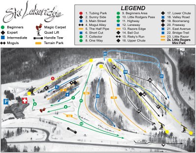 Lakeridge: схема склонов