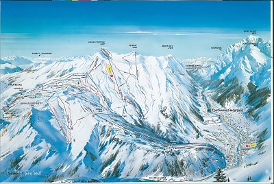 Les Contamines Montjoie: схема склонов