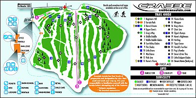 Crabbe Mountain: схема склонов