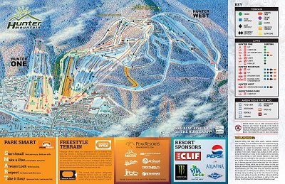 Hunter Mountain: схема склонов