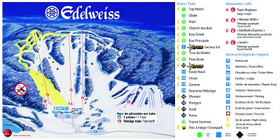 Edelweiss: схема склонов