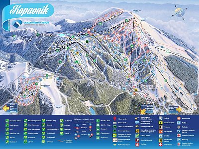 Ski resort Kopaonik: схема склонов