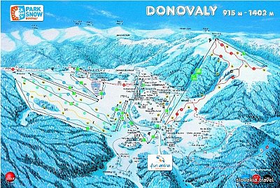 Горнолыжный курорт Donovaly: схема склонов