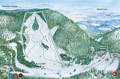 Ski resort Drienica: схема склонов