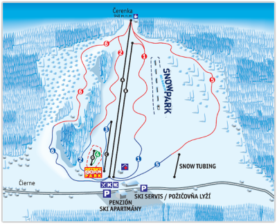 Горнолыжный курорт Makov: схема склонов