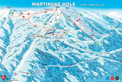 Ski resort Martinské Hole: схема склонов