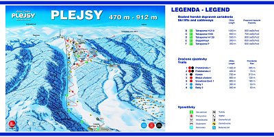 Ski resort Plejsy – Krompachy: схема склонов